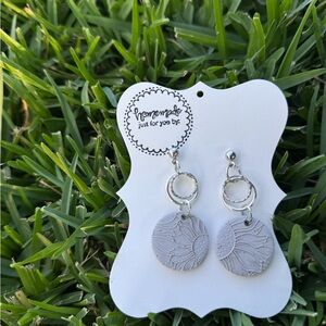 Handmade Silver Sunflower Earrings